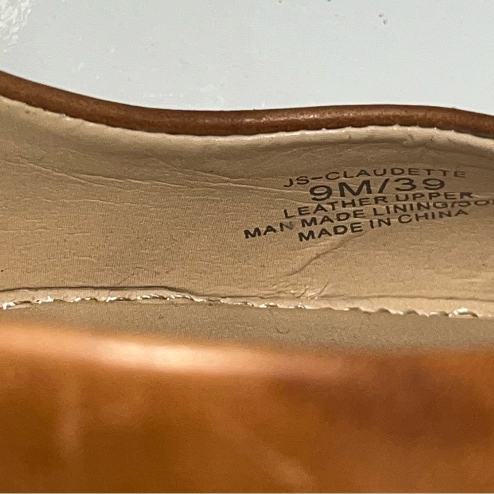 Jessica Simpson Claudette D'Orsay Leather Pumps High Heels Burnt Umber Sz 9 - Picture 10 of 11
